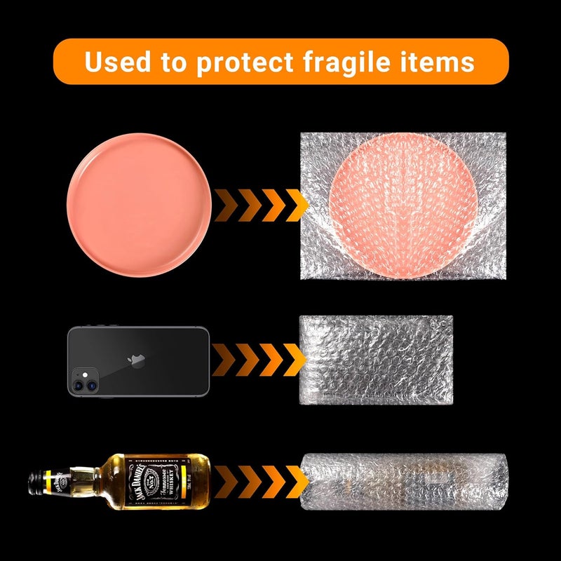 WENQUIT 50PCS Clear Bubble Pouches Wrap Bags, 10 x 14 Inch Bubble Out Bag Pouch for Packing & Shipping, Double Layer Bubble Cushion Wrap Bags Protective Bubble Pouches Bags for Moving and Storage - Image 5